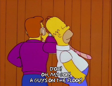 simpsons doh a guys on the floor giphy